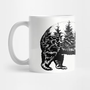 Bear Wilderness Double Exposure Mug